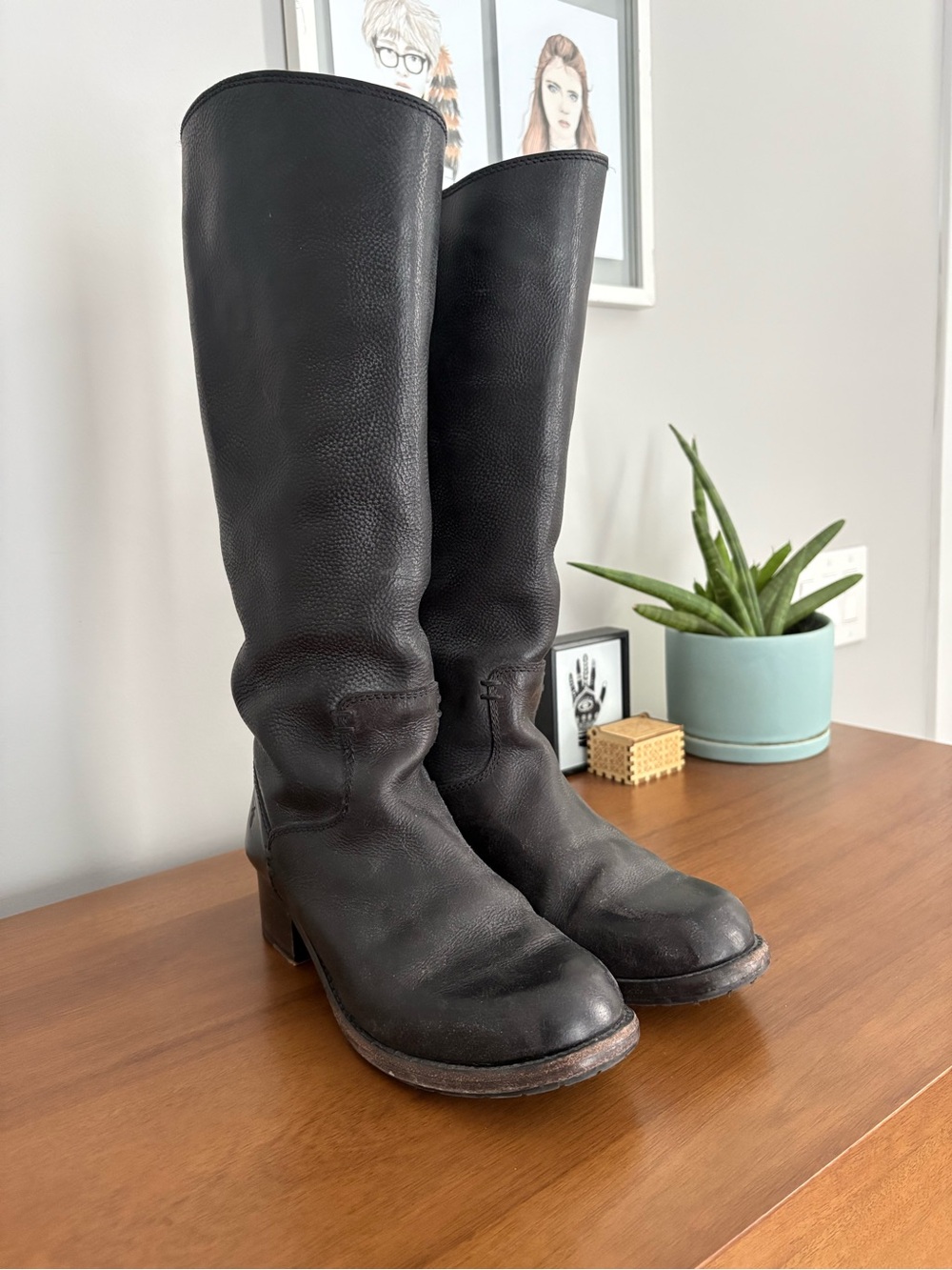 Frye Black Viv Riding Boots